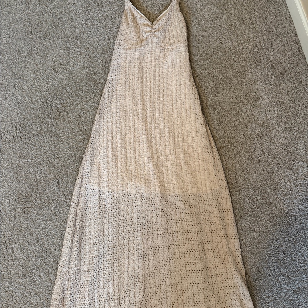 Elegant Cream Maxi Dress